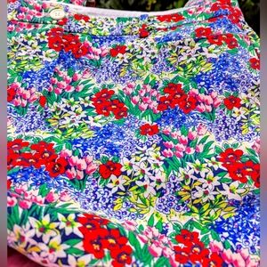 SUPER EUC 💐TALBOTS💐 COTTON👖 PERFECT SKIMMER PANTS 💕Sz 12💕 FLOWERS